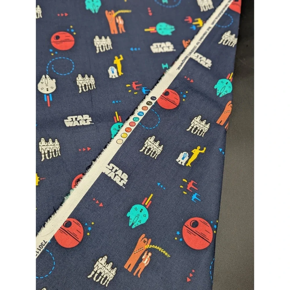 9 Yard Lot Star Wars Theme Navy Blue Cotton JOANN Fabric Material - 44 in Wide